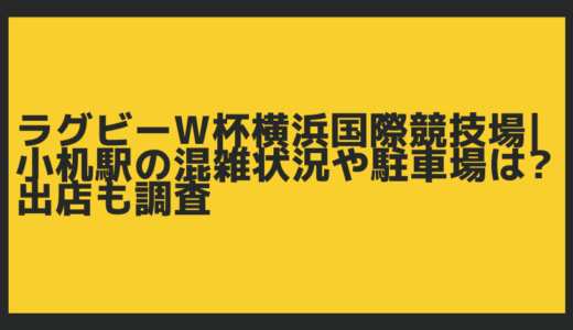 ラグビーW杯横浜国際競技場|小机駅の混雑状況や駐車場は?出店も調査